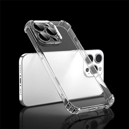 For iPhone 12 Pro Case Corner Protection TPU Phone Cover with Camera Lens Protector