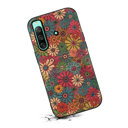 For Sony Xperia 10 IV 5G Case Flower Pattern Printing PU+TPU+PC Protective Phone Cover