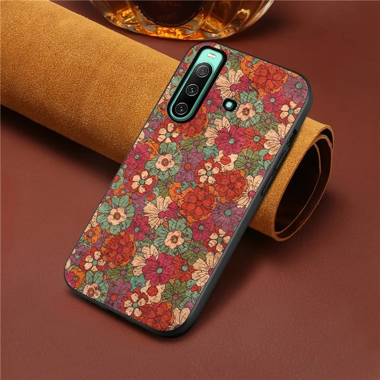 For Sony Xperia 10 IV 5G Case Flower Pattern Printing PU+TPU+PC Protective Phone Cover