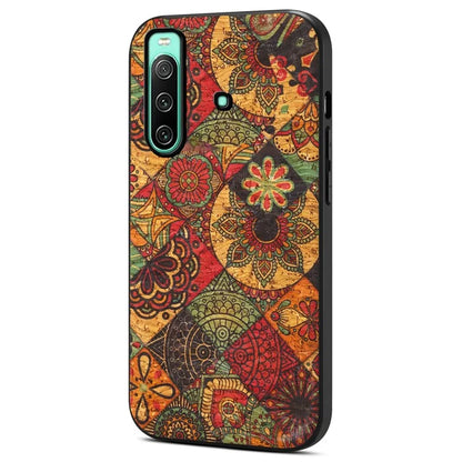 For Sony Xperia 10 IV 5G Case Flower Pattern Printing PU+TPU+PC Protective Phone Cover