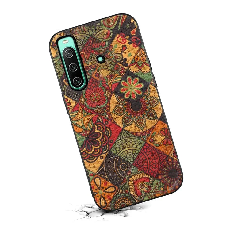 For Sony Xperia 10 IV 5G Case Flower Pattern Printing PU+TPU+PC Protective Phone Cover