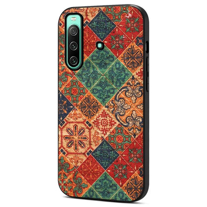 For Sony Xperia 10 IV 5G Case Flower Pattern Printing PU+TPU+PC Protective Phone Cover