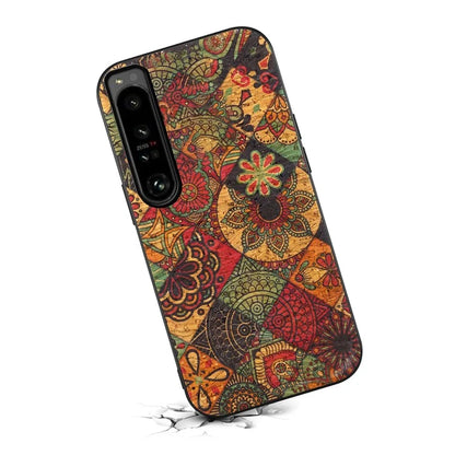 For Sony Xperia 1 IV 5G Shockproof Case Seasonal Flower Pattern Back Phone Cover