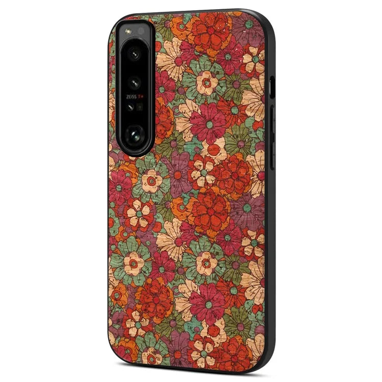 For Sony Xperia 1 IV 5G Shockproof Case Seasonal Flower Pattern Back Phone Cover