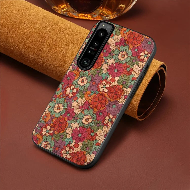 For Sony Xperia 1 IV 5G Shockproof Case Seasonal Flower Pattern Back Phone Cover
