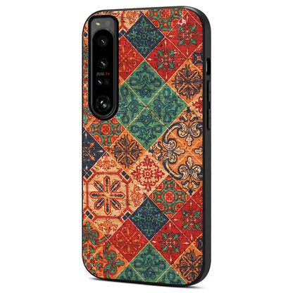 For Sony Xperia 1 IV 5G Shockproof Case Seasonal Flower Pattern Back Phone Cover