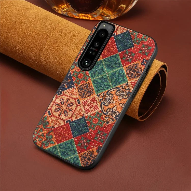 For Sony Xperia 1 IV 5G Shockproof Case Seasonal Flower Pattern Back Phone Cover