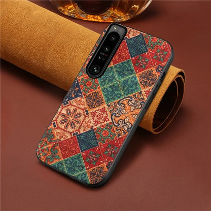 For Sony Xperia 1 IV 5G Shockproof Case Seasonal Flower Pattern Back Phone Cover