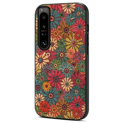 For Sony Xperia 1 IV 5G Shockproof Case Seasonal Flower Pattern Back Phone Cover