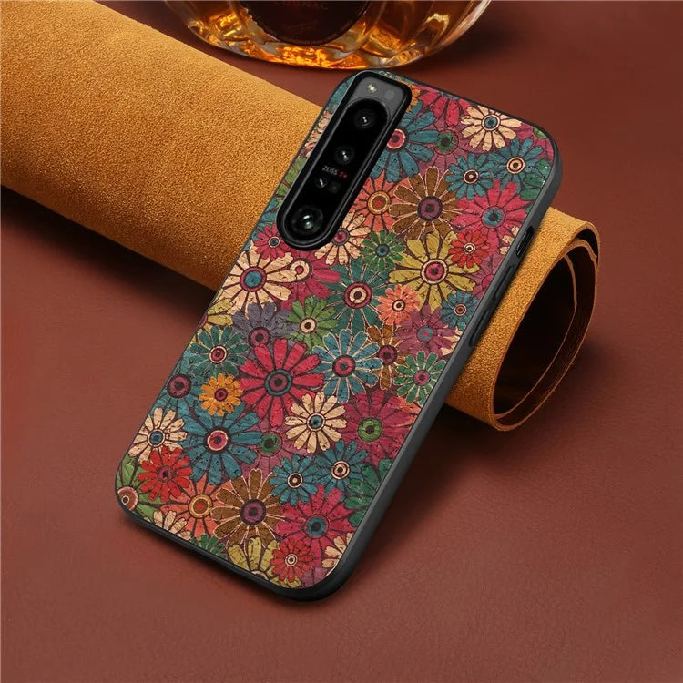 For Sony Xperia 1 IV 5G Shockproof Case Seasonal Flower Pattern Back Phone Cover