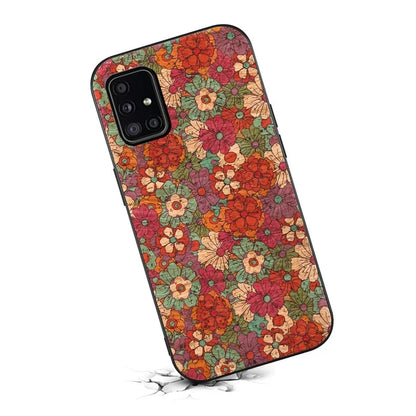 For Samsung Galaxy A51 4G SM-A515 Case Flower Pattern Printing Scratch-resistant Phone Shell