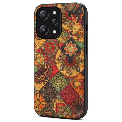 For Xiaomi Redmi Note 12R 5G / Redmi 12 5G (Global) Case Flower Pattern Printed PU+TPU+PC Slim Phone Cover