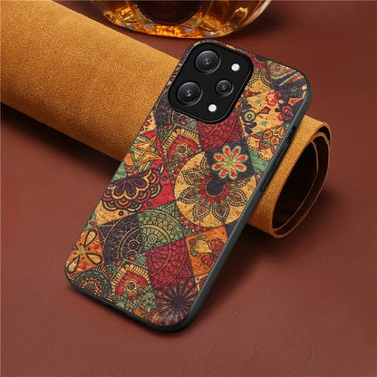 For Xiaomi Redmi Note 12R 5G / Redmi 12 5G (Global) Case Flower Pattern Printed PU+TPU+PC Slim Phone Cover
