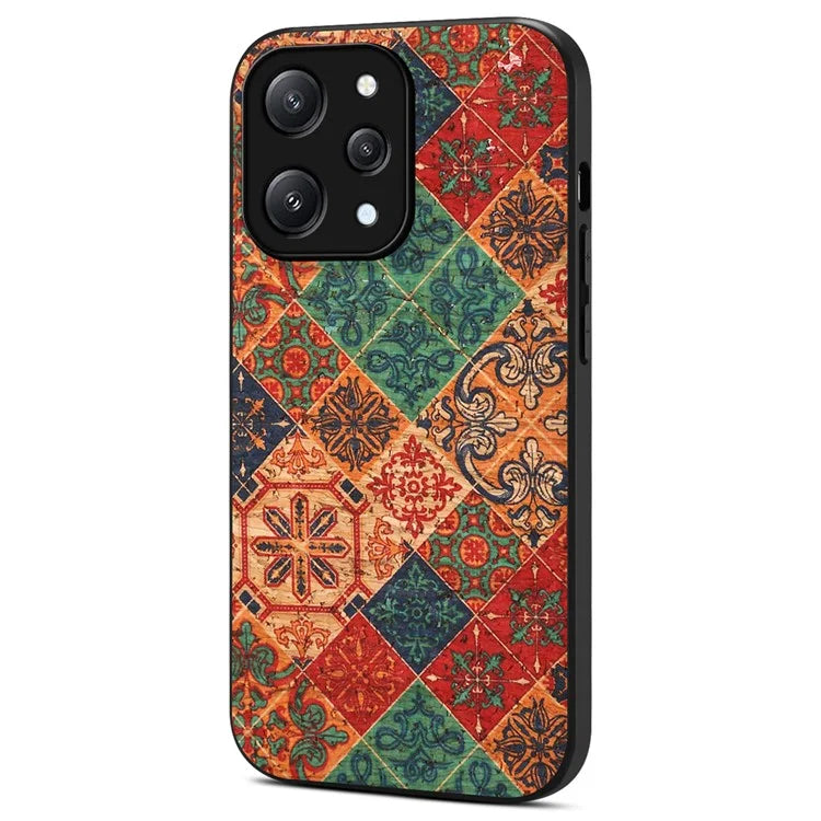 For Xiaomi Redmi Note 12R 5G / Redmi 12 5G (Global) Case Flower Pattern Printed PU+TPU+PC Slim Phone Cover