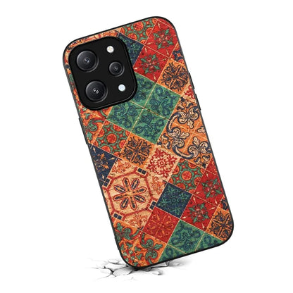 For Xiaomi Redmi Note 12R 5G / Redmi 12 5G (Global) Case Flower Pattern Printed PU+TPU+PC Slim Phone Cover
