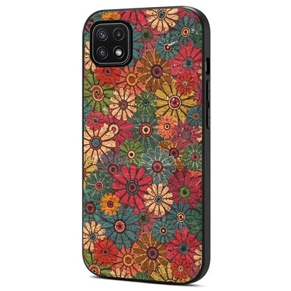 For Samsung Galaxy A22 5G (EU Version) Case Four Seasons Flowers Shock-Absorbent Phone Shell