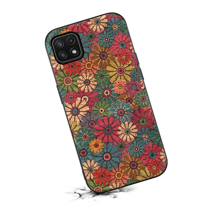 For Samsung Galaxy A22 5G (EU Version) Case Four Seasons Flowers Shock-Absorbent Phone Shell