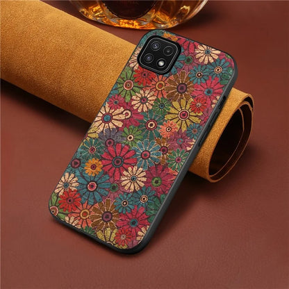 For Samsung Galaxy A22 5G (EU Version) Case Four Seasons Flowers Shock-Absorbent Phone Shell