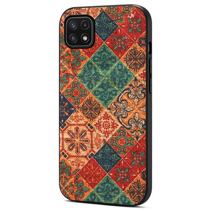 For Samsung Galaxy A22 5G (EU Version) Case Four Seasons Flowers Shock-Absorbent Phone Shell