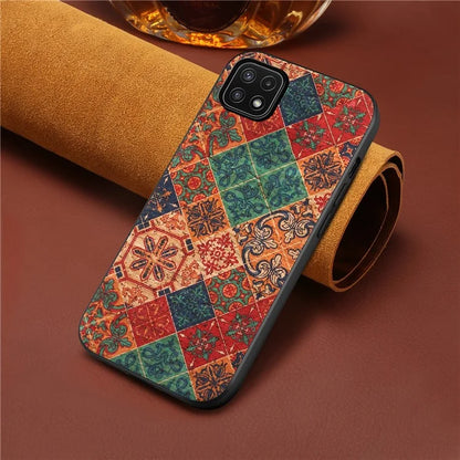 For Samsung Galaxy A22 5G (EU Version) Case Four Seasons Flowers Shock-Absorbent Phone Shell