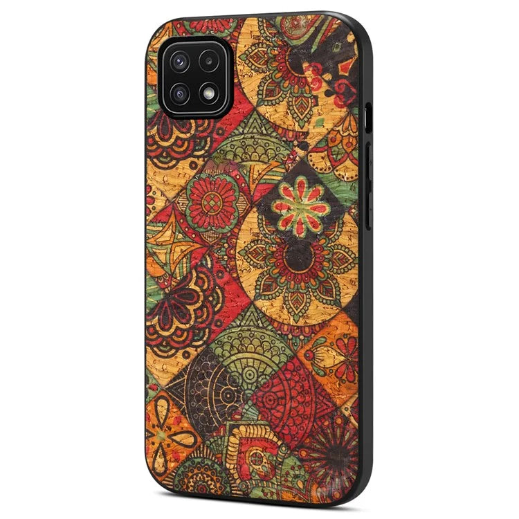 For Samsung Galaxy A22 5G (EU Version) Case Four Seasons Flowers Shock-Absorbent Phone Shell