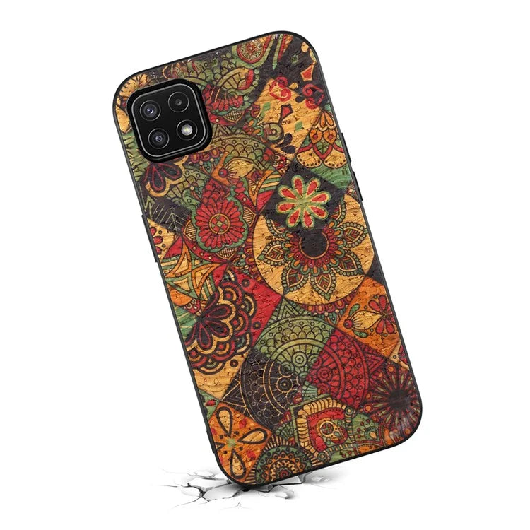 For Samsung Galaxy A22 5G (EU Version) Case Four Seasons Flowers Shock-Absorbent Phone Shell