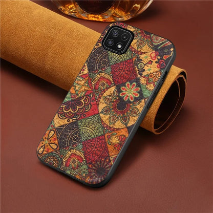 For Samsung Galaxy A22 5G (EU Version) Case Four Seasons Flowers Shock-Absorbent Phone Shell