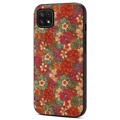For Samsung Galaxy A22 5G (EU Version) Case Four Seasons Flowers Shock-Absorbent Phone Shell