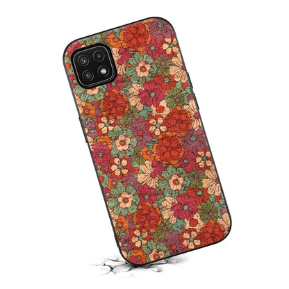 For Samsung Galaxy A22 5G (EU Version) Case Four Seasons Flowers Shock-Absorbent Phone Shell