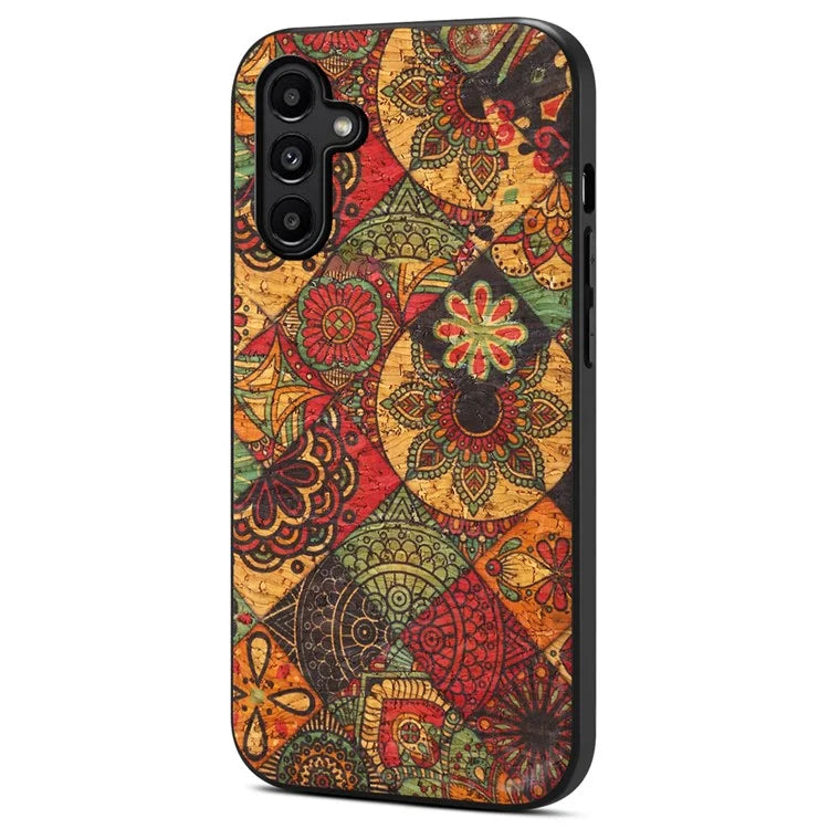 For Samsung Galaxy A14 5G Phone Cover Leather+TPU+PC Seasonal Flowers Patterns Back Case