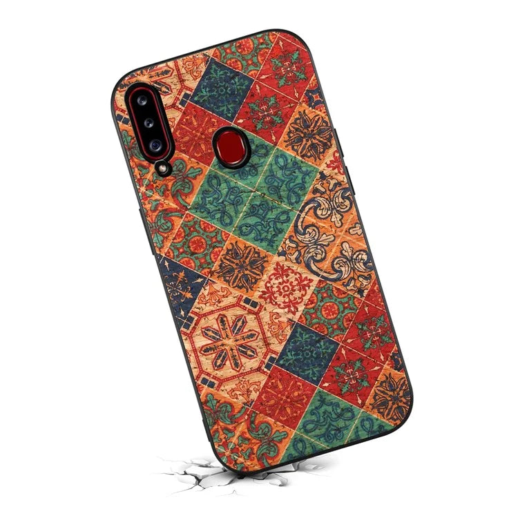 For Samsung Galaxy A20s Case Printed Seasonal Flower Patterns Slim-Fit Phone Protective Shell