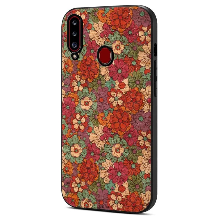 For Samsung Galaxy A20s Case Printed Seasonal Flower Patterns Slim-Fit Phone Protective Shell