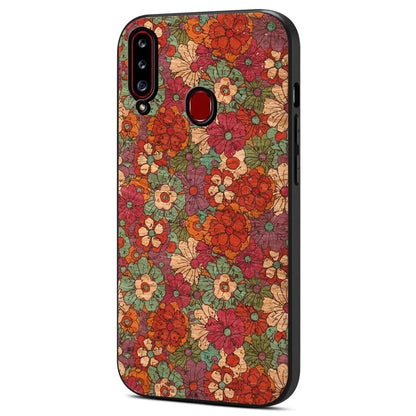 For Samsung Galaxy A20s Case Printed Seasonal Flower Patterns Slim-Fit Phone Protective Shell