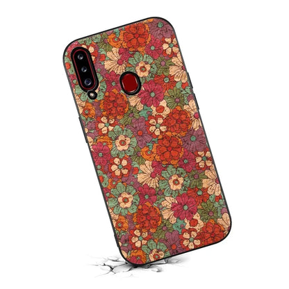 For Samsung Galaxy A20s Case Printed Seasonal Flower Patterns Slim-Fit Phone Protective Shell