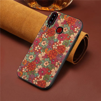 For Samsung Galaxy A20s Case Printed Seasonal Flower Patterns Slim-Fit Phone Protective Shell
