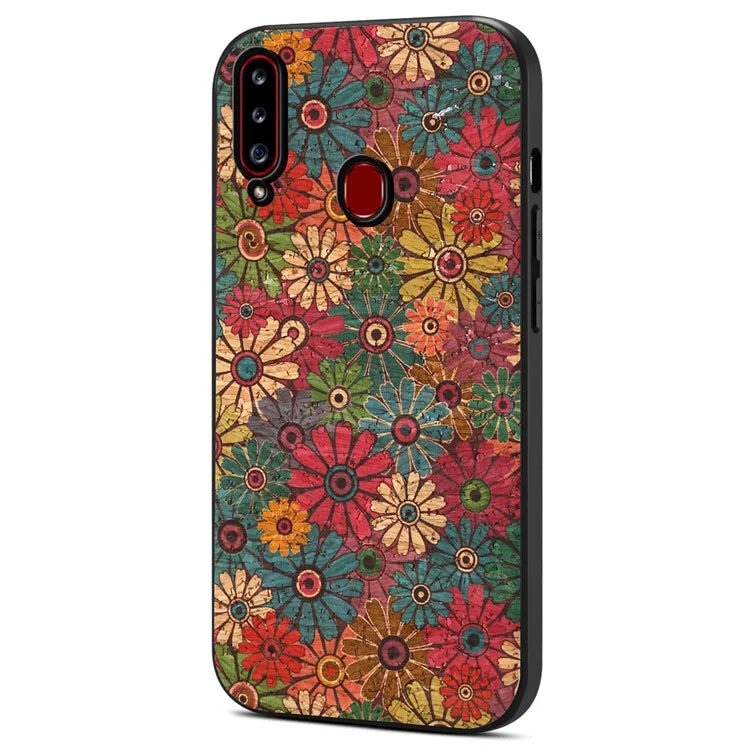 For Samsung Galaxy A20s Case Printed Seasonal Flower Patterns Slim-Fit Phone Protective Shell