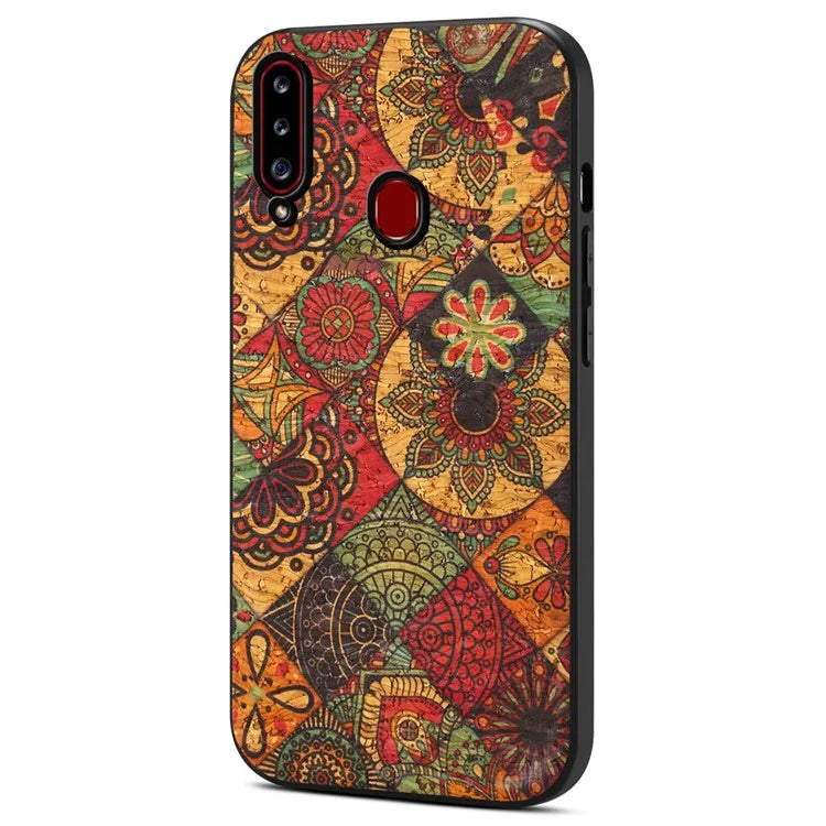 For Samsung Galaxy A20s Case Printed Seasonal Flower Patterns Slim-Fit Phone Protective Shell