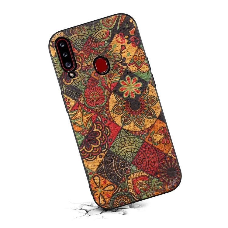 For Samsung Galaxy A20s Case Printed Seasonal Flower Patterns Slim-Fit Phone Protective Shell