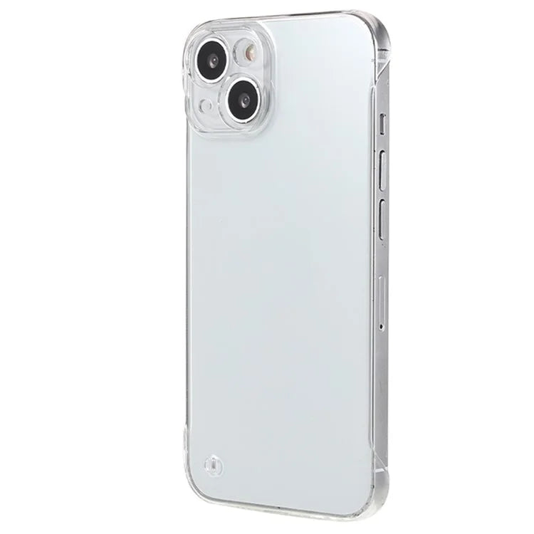 For iPhone 15 Plus Clear Case Hard PC Shockproof Frameless Back Phone Cover