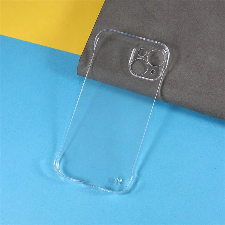 For iPhone 15 Plus Clear Case Hard PC Shockproof Frameless Back Phone Cover
