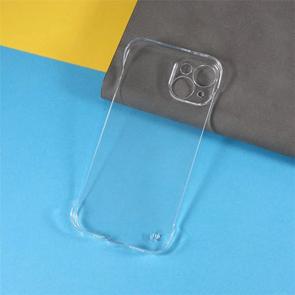 For iPhone 15 Plus Clear Case Hard PC Shockproof Frameless Back Phone Cover