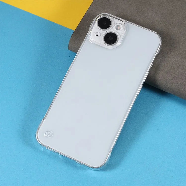 For iPhone 15 Plus Clear Case Hard PC Shockproof Frameless Back Phone Cover