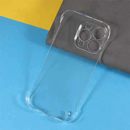 For iPhone 15 Pro Max Clear Case Hard PC Shock Absorbing Phone Cover with Frameless Design