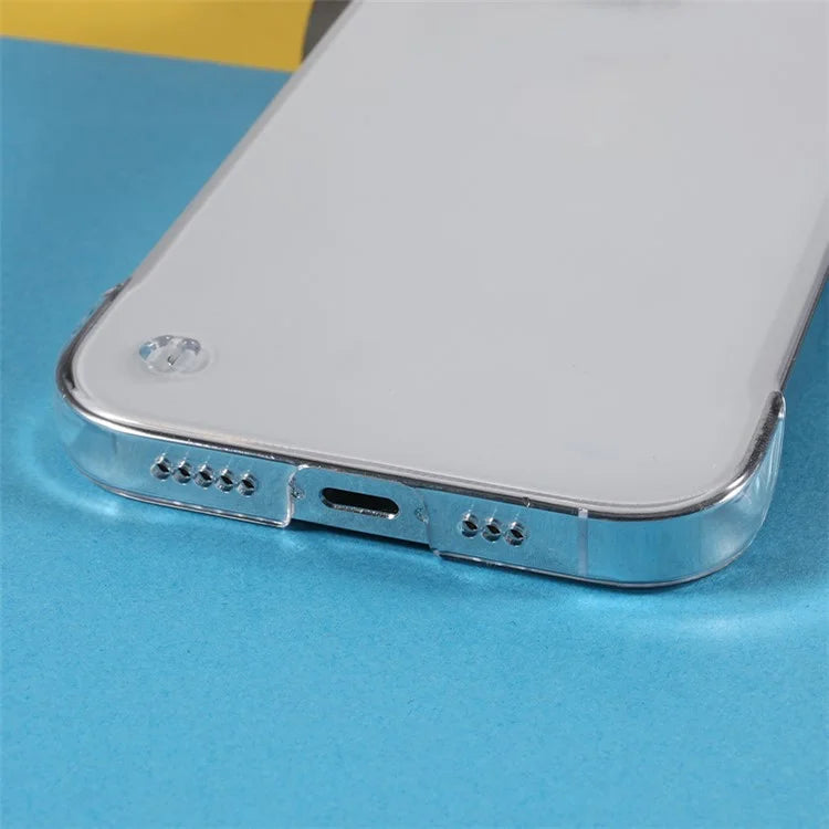 For iPhone 15 Pro Max Clear Case Hard PC Shock Absorbing Phone Cover with Frameless Design