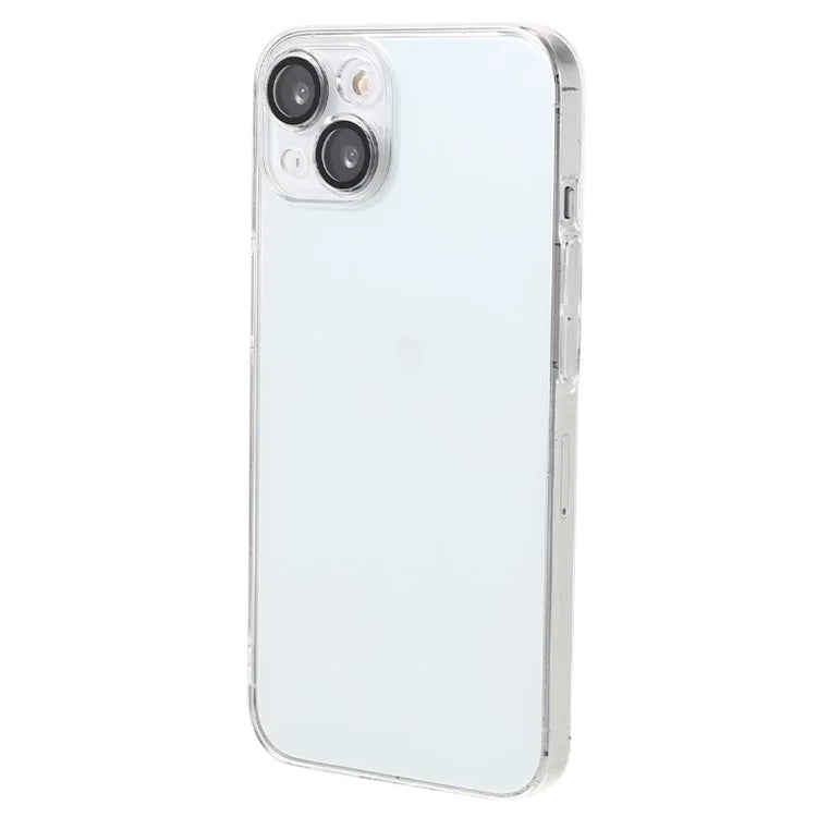 For iPhone 15 Case with Camera Lens Protector Clear PC Shockproof Phone Cover