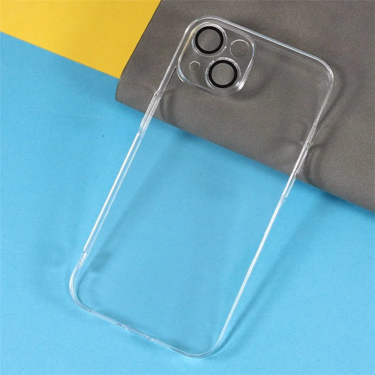 For iPhone 15 Case with Camera Lens Protector Clear PC Shockproof Phone Cover