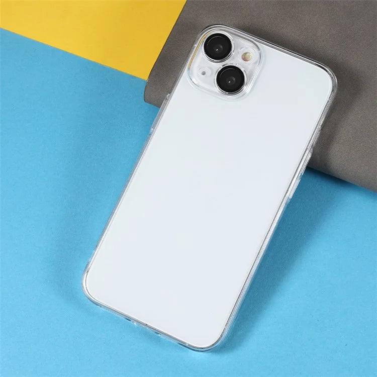 For iPhone 15 Case with Camera Lens Protector Clear PC Shockproof Phone Cover