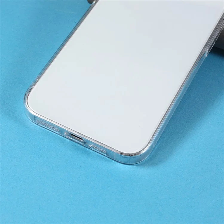 For iPhone 15 Case with Camera Lens Protector Clear PC Shockproof Phone Cover