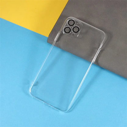 For iPhone 15 Pro Max Clear Case Lens Protection Hard PC Dustproof Phone Cover