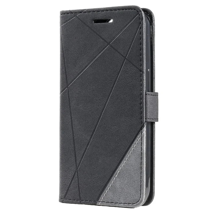 For iPhone 13 Pro Max Case Wallet Phone Leather Cover Lines Imprinted
